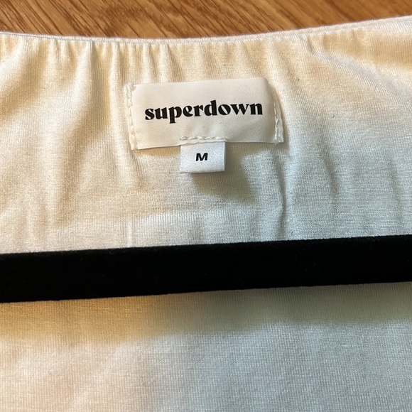 Superdown Al Square Neck Bodysuit in White - Picture 5 of 5